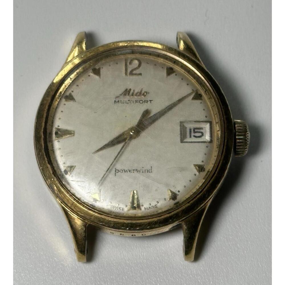 Mido Multifort Powerwin Stainless Steel Gold Plated Swiss Watch | RUNS
